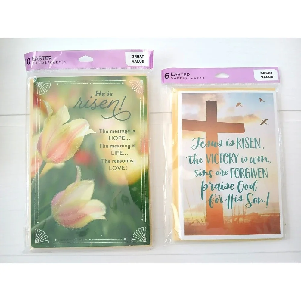 NWT Hallmark Christian Easter Cards Lot of 16 Cards Total with Envelopes
